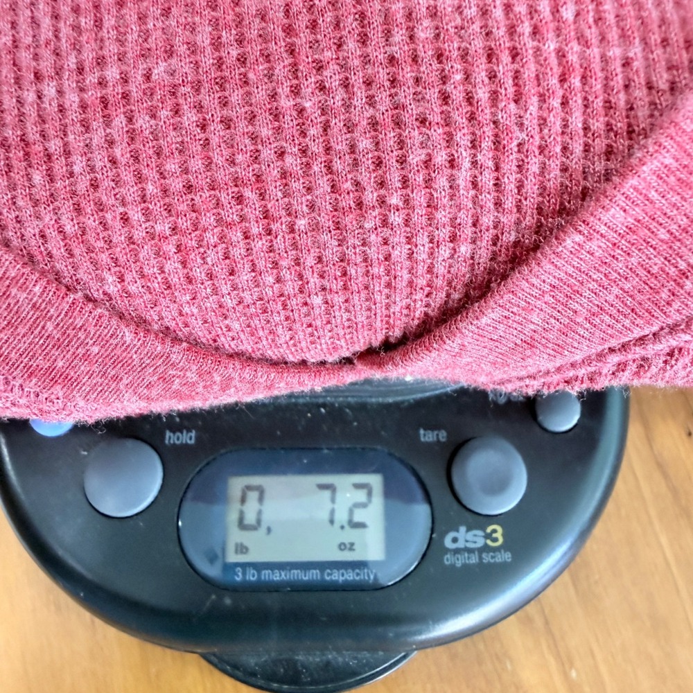 Womens Thermal Henley Bella Shirt Medium Heather Red Casual Layer Y2K Grunge - Picture 12 of 12